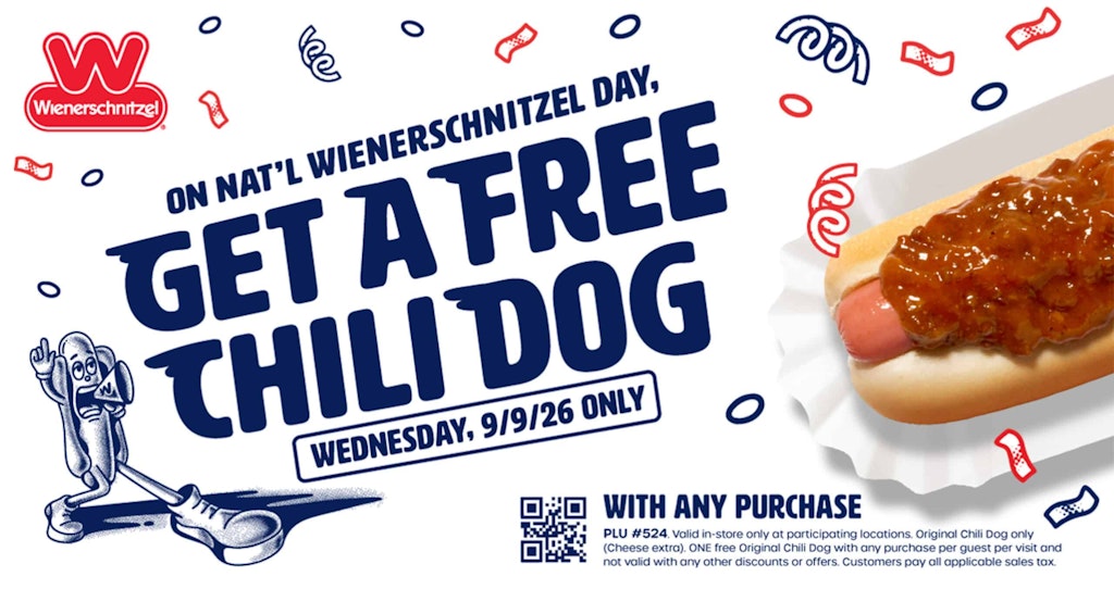 Wienerschnitzel Chili Dog: Free w/ purchase