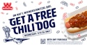 Wienerschnitzel Chili Dog: Free w/ purchase