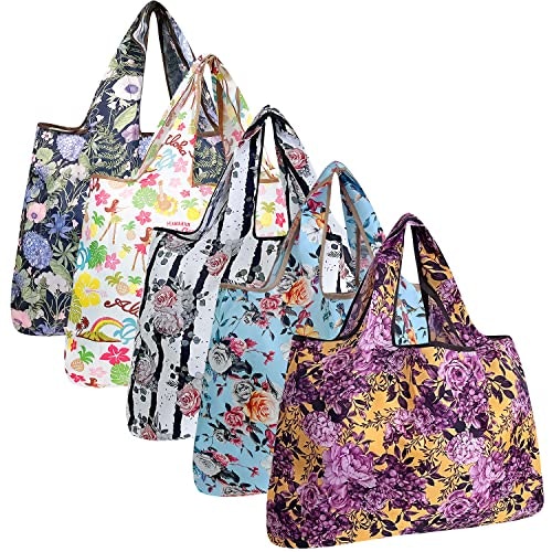 Allydrew Large Foldable Nylon Grocery Tote 5-Pack: $26.60 Allydrew Large Foldable Nylon Grocery Tote 5-Pack: $26.60