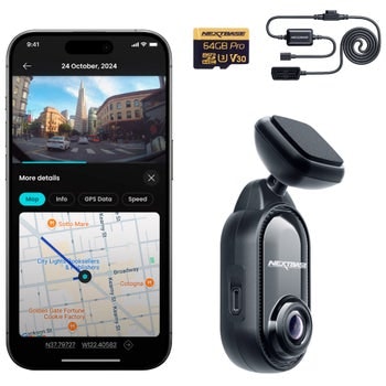 Nextbase Piqo 2K Dashcam w/ 64GB MicroSD Card & Quick Connect Cable: $100