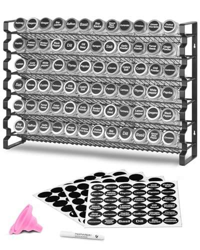Vevor 23x16-Inch Spice Rack Organizer with 72 Spice Jars: $51.65