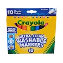 Crayola 10-Count Ultra-Clean Washable Broad Line Markers for $3 + free shipping w/ $35