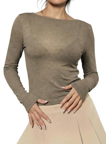 Evaless Women's Wool Blend Long Sleeve Shirt: $13.29 Evaless Women's Wool Blend Long Sleeve Shirt: $13.29