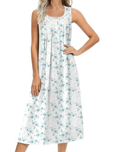 Ekouaer Cotton Sleeveless Nightgown: $19.97