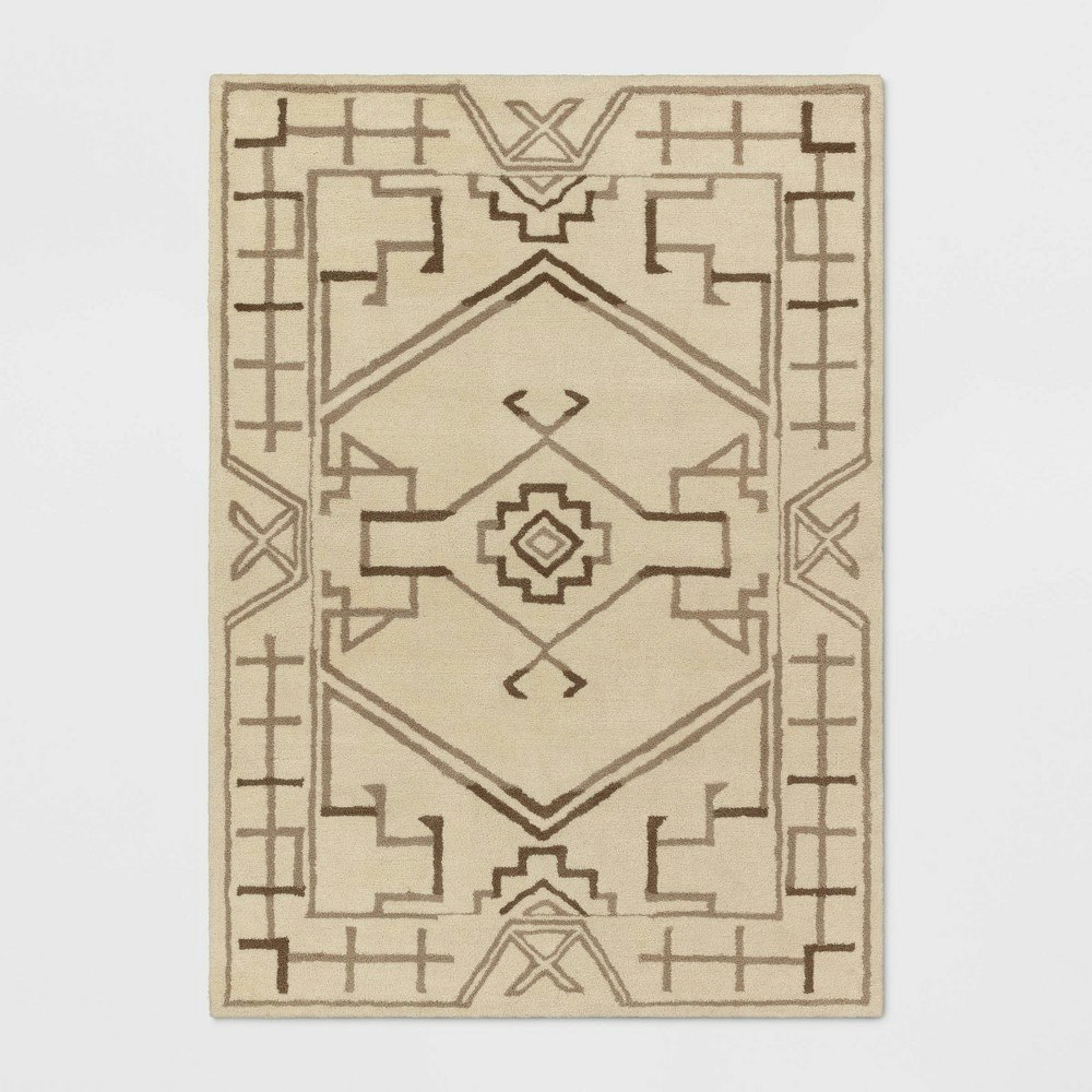 Threshold 5'x7' Tufted Global Area Rug: $150