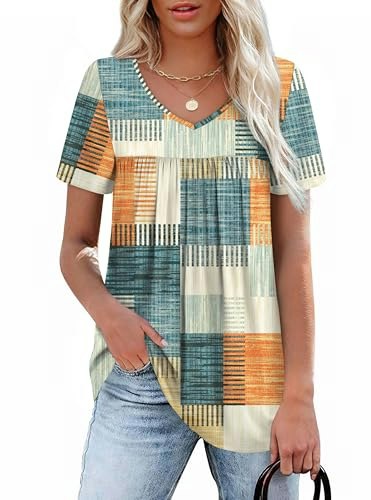 Women's Pleated V-Neck Summer Top: $16.99 Women's Pleated V-Neck Summer Top: $16.99