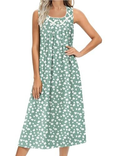 Ekouaer Cotton Sleeveless Nightgown: $19.98 Ekouaer Cotton Sleeveless Nightgown: $19.98