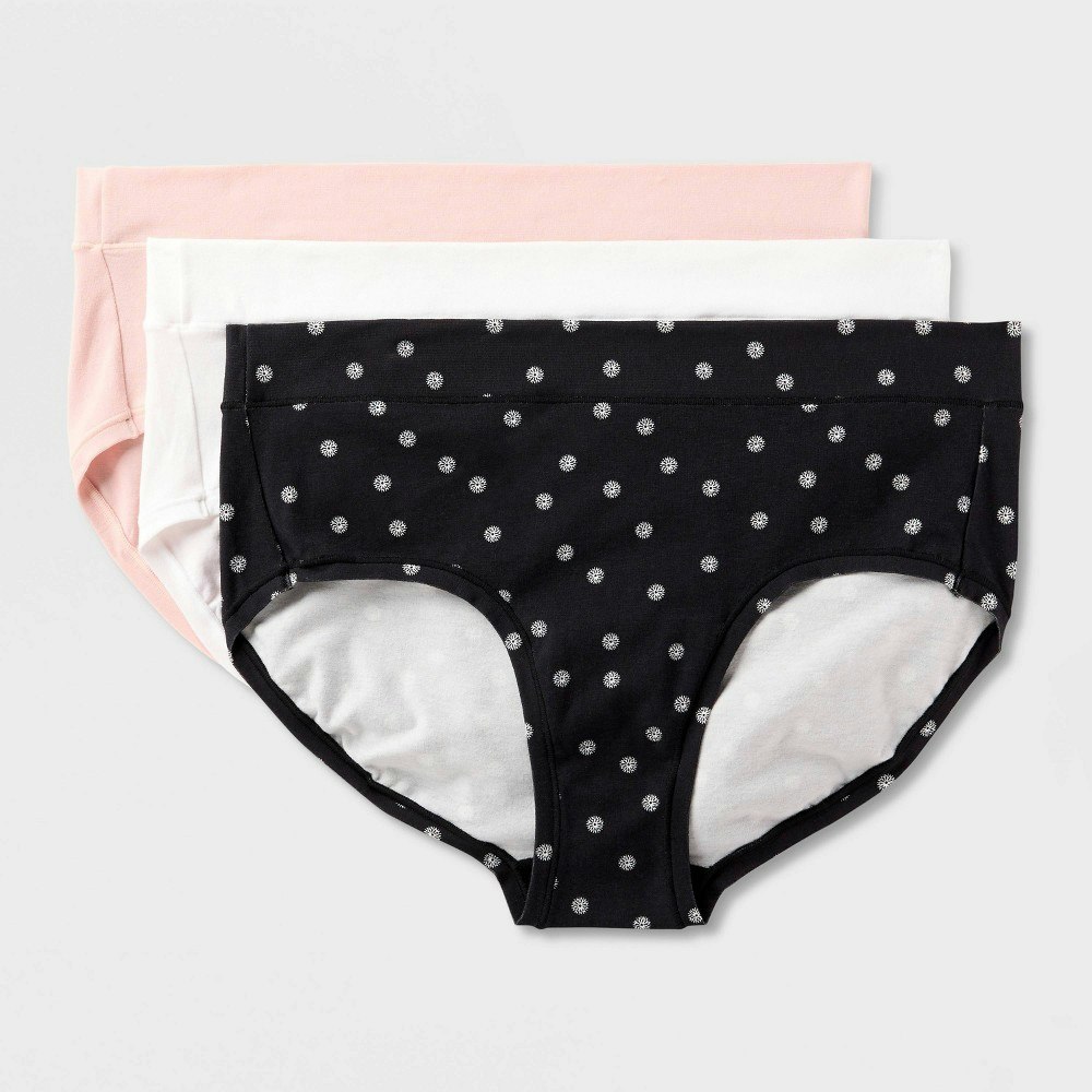 Auden Women's Cotton Stretch Hipster Underwear 3-Pack: $15 Auden Women's Cotton Stretch Hipster Underwear 3-Pack: $15