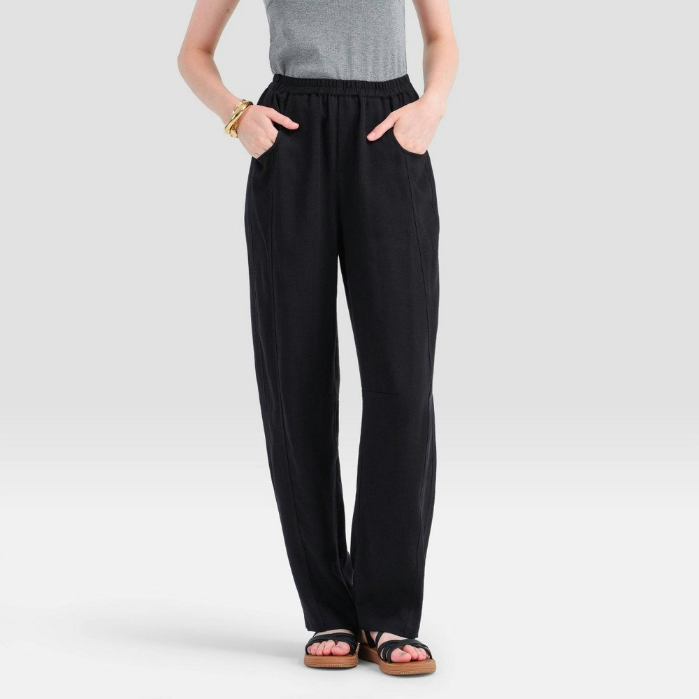 Women's Barrel Leg Pull-On Pants: $36