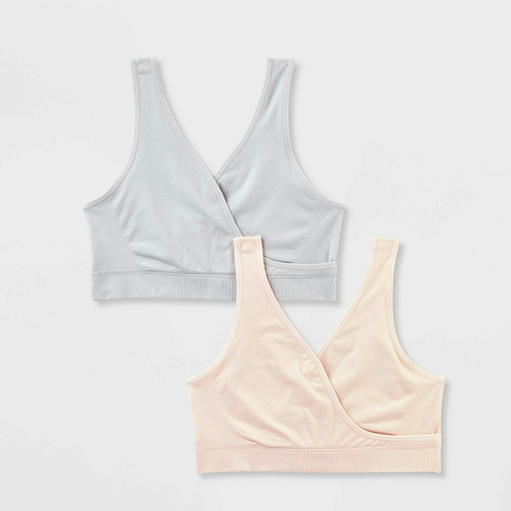 Auden Women's Unlined V-Neck Nursing Bralette 2-Pack: $20