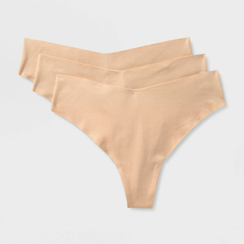 Auden Women's Invisible Edge Cotton Thong Underwear 3-Pack: $15 Auden Women's Invisible Edge Cotton Thong Underwear 3-Pack: $15