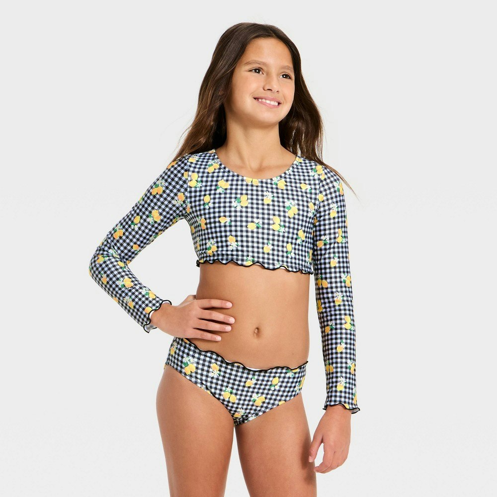 Cat & Jack Girls' Gingham Lemons Bikini Set: $24 Cat & Jack Girls' Gingham Lemons Bikini Set: $24