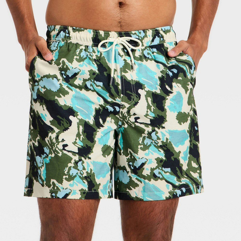 Goodfellow & Co Men's 7-inch Swim Trunks with Boxer Brief Liner: $35