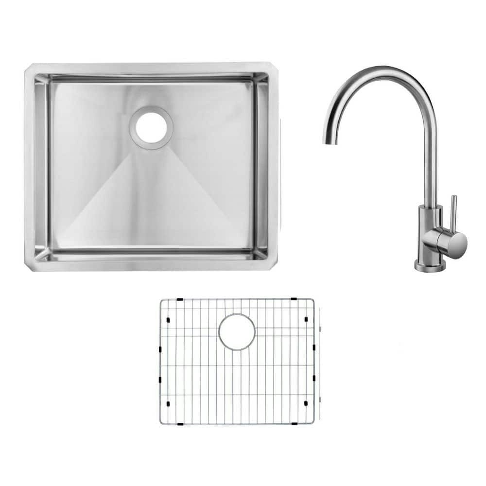 23-Inch Undermount Stainless Steel Kitchen Sink with Bar Faucet: $299 23-Inch Undermount Stainless Steel Kitchen Sink with Bar Faucet: $299