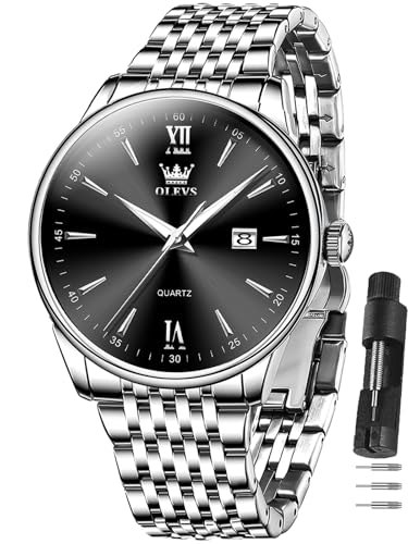 Olevs Men's Stainless Steel Date Watch: $32.20