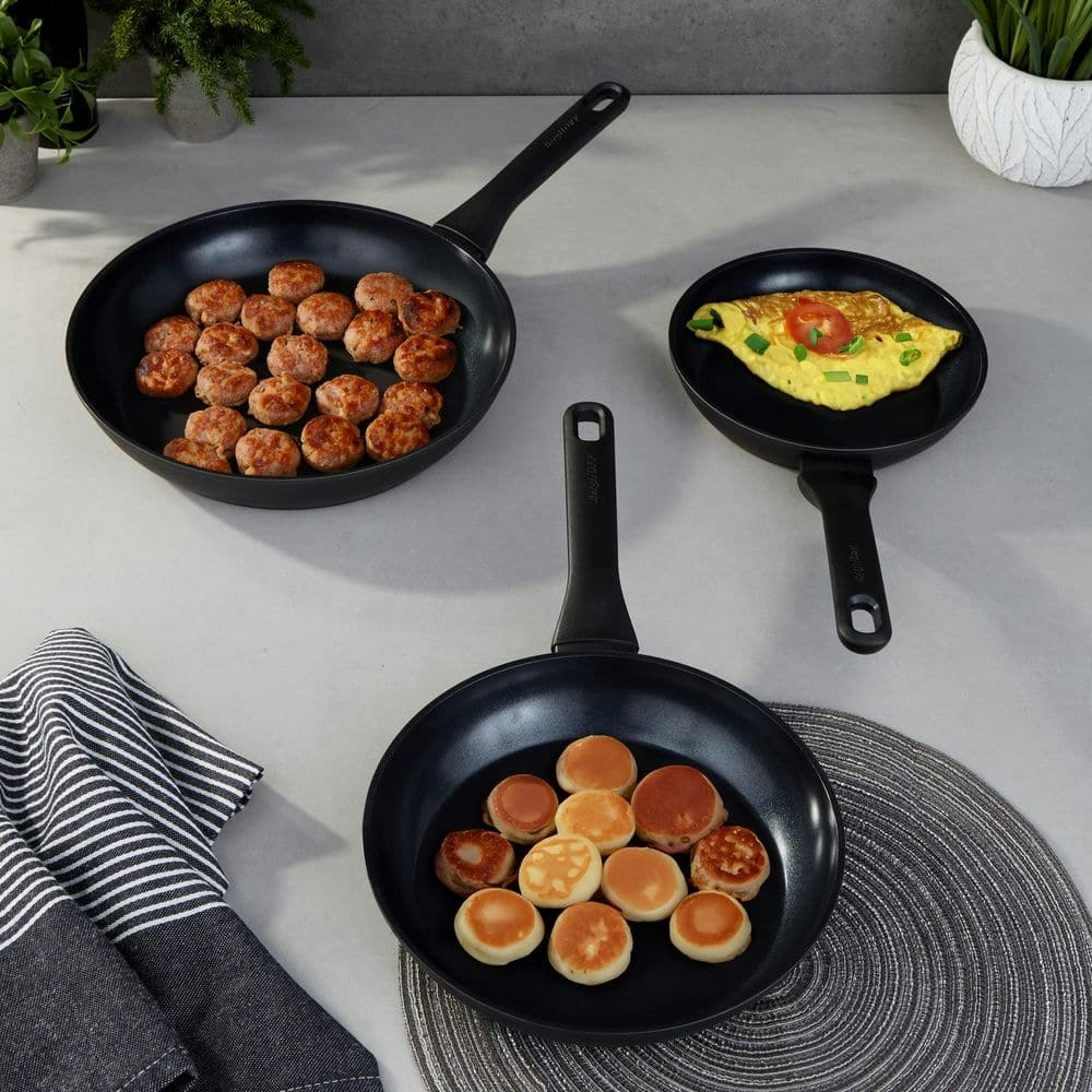 DiNA Helix 3-Piece Nonstick Ceramic Aluminum Fry Pan Set: $169.99 DiNA Helix 3-Piece Nonstick Ceramic Aluminum Fry Pan Set: $169.99