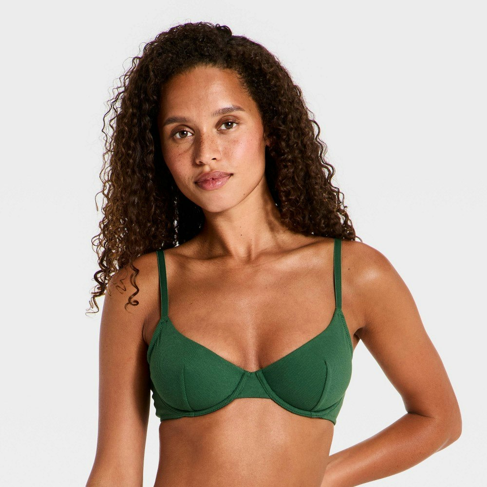 Wild Fable Women's Cotton Blend Ribbed Unlined Demi Bra: $10