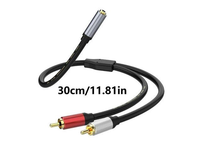 3.5mm Female to 2RCA Male Audio Adapter Cable: $13.62