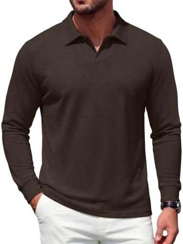 Coofandy Men's Long Sleeve Knit Polo Shirt: $16.99 Coofandy Men's Long Sleeve Knit Polo Shirt: $16.99