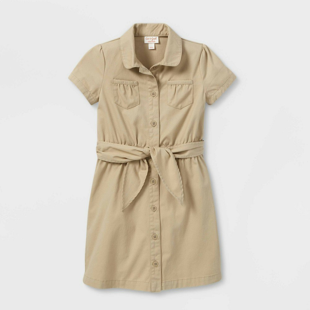 Cat & Jack Girls' Short Sleeve Uniform Safari Dress: $18 Cat & Jack Girls' Short Sleeve Uniform Safari Dress: $18