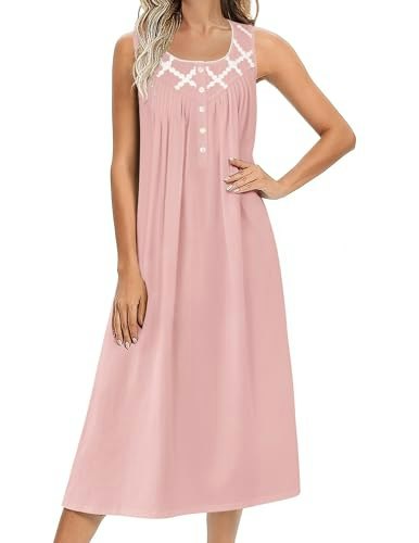 Ekouaer Cotton Sleeveless Nightgown: $19.98