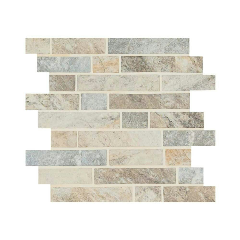 Stonella 4" x 4" Interlocking Textured Glass Mosaic Tile Sample: $2.99 Stonella 4" x 4" Interlocking Textured Glass Mosaic Tile Sample: $2.99