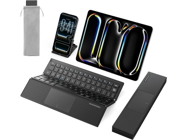 Sodi Z01T Portable Tri-Fold Bluetooth Keyboard with Touchpad: $77.98 Sodi Z01T Portable Tri-Fold Bluetooth Keyboard with Touchpad: $77.98