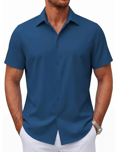 Coofandy Men's Short-Sleeve Button-Down Shirt: $14.98 Coofandy Men's Short-Sleeve Button-Down Shirt: $14.98