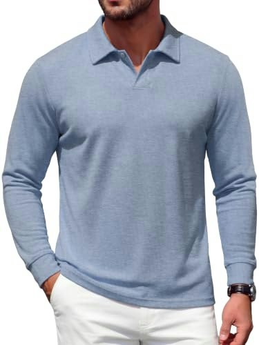 Coofandy Men's Long Sleeve Knit Polo Shirt: $16.99 Coofandy Men's Long Sleeve Knit Polo Shirt: $16.99
