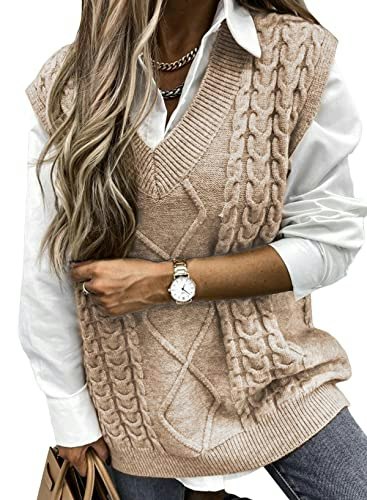 Evaless Women's Cable Knit Sleeveless Sweater Vest: $26.99 Evaless Women's Cable Knit Sleeveless Sweater Vest: $26.99
