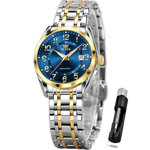 Olevs Women's Classic Two-Tone Analog Calendar Watch: $34.22 Olevs Women's Classic Two-Tone Analog Calendar Watch: $34.22