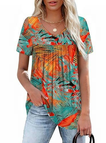 Women's Short Sleeve V-Neck Pleated Casual Blouse: $16.99 Women's Short Sleeve V-Neck Pleated Casual Blouse: $16.99