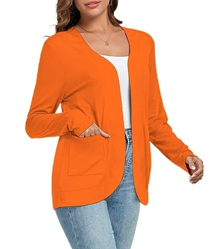 TownCat Women's Long Sleeve Open Front Cardigan with Pockets: $12.74 TownCat Women's Long Sleeve Open Front Cardigan with Pockets: $12.74