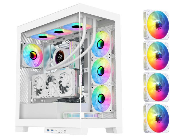 Sama 4503 ATX Mid Tower Gaming PC Case with 4 ARGB Fans: $54.99