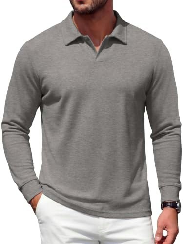 Coofandy Men's Long Sleeve Knit Polo Shirt: $14.99 Coofandy Men's Long Sleeve Knit Polo Shirt: $14.99