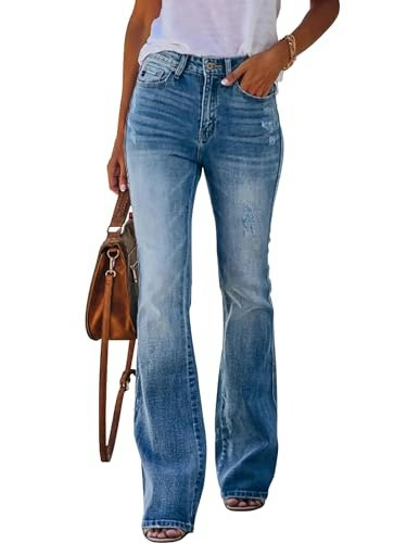 Kunmi Women's High Waisted Bell Bottom Flare Jeans: $34.31 Kunmi Women's High Waisted Bell Bottom Flare Jeans: $34.31