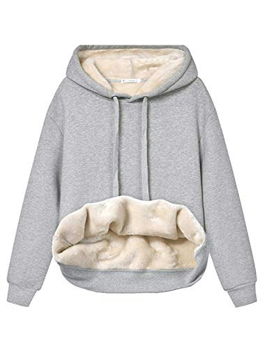 Haellun Women's Fleece Sherpa-Lined Hooded Sweatshirt: $31.96 Haellun Women's Fleece Sherpa-Lined Hooded Sweatshirt: $31.96