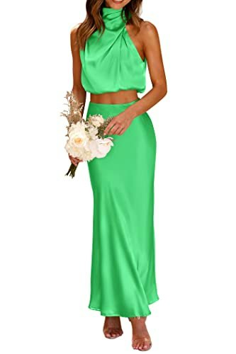 Prettygarden Women's Satin Skirt 2-Piece Set: $35.18