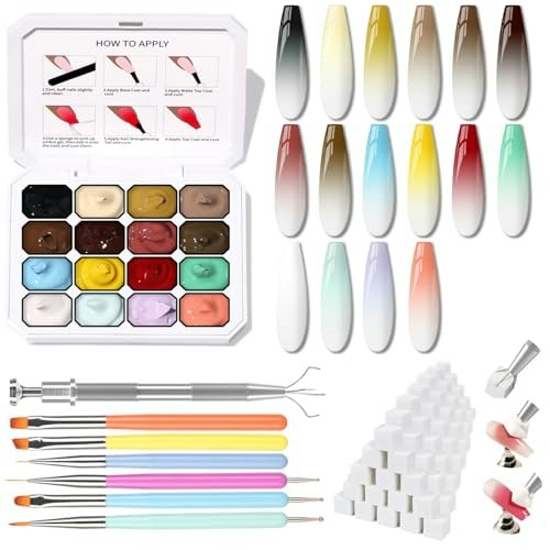 Ombre Gel Polish 16-Color Palette: $13.99 Ombre Gel Polish 16-Color Palette: $13.99