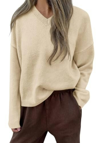 Prettygarden Women's V-Neck Sweater: $19.99 Prettygarden Women's V-Neck Sweater: $19.99