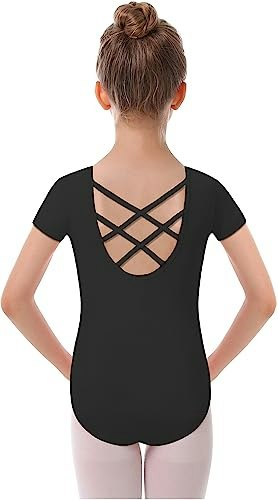 MdnMd Girls' Short Sleeve Cross Back Gymnastic Leotard: $12.73 MdnMd Girls' Short Sleeve Cross Back Gymnastic Leotard: $12.73