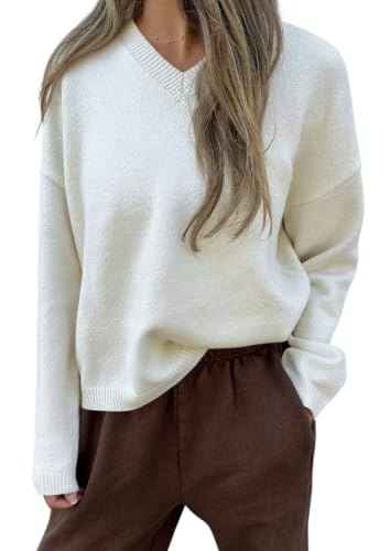 Prettygarden Women's V-Neck Sweater: $19.99 Prettygarden Women's V-Neck Sweater: $19.99