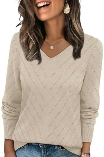 Wiholl Women's V-Neck Ribbed Knit Pullover: $17.99 Wiholl Women's V-Neck Ribbed Knit Pullover: $17.99