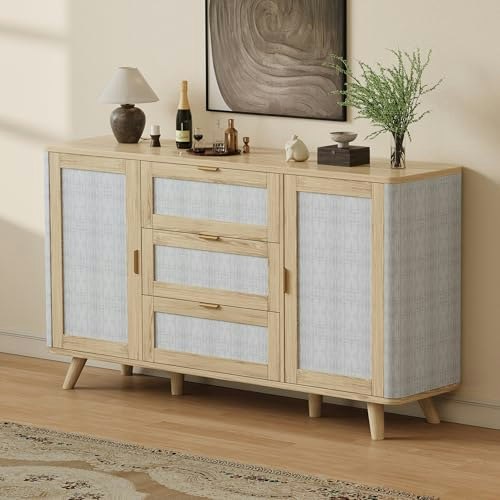 Favsh 63" Farmhouse Sideboard Buffet Cabinet: $83.99