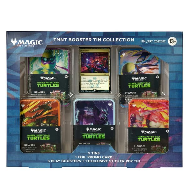 Magic: the Gathering Teenage Mutant Ninja Turtles Universes Beyond 5 Tin Booster Collection: $40