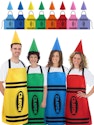 Mepase 16pc. Crayon Costume Adult Halloween Apron & Cone Hat Set for $27 w/ Prime + free shipping