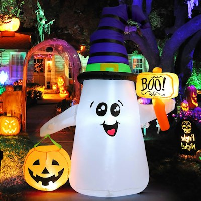 5-Foot Halloween Inflatable Ghost & Pumpkin Outdoor Decoration for $22 + free shipping w/ Prime