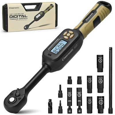 Cheersonic Digital Torque Wrench 3/8" Drive 14-Piece Set for $45 + free shipping