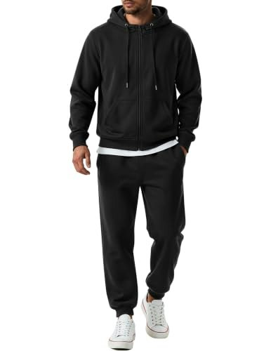 Coofandy Men's 2-Piece Zip-Up Hoodie and Sweatpant Set: $17.99