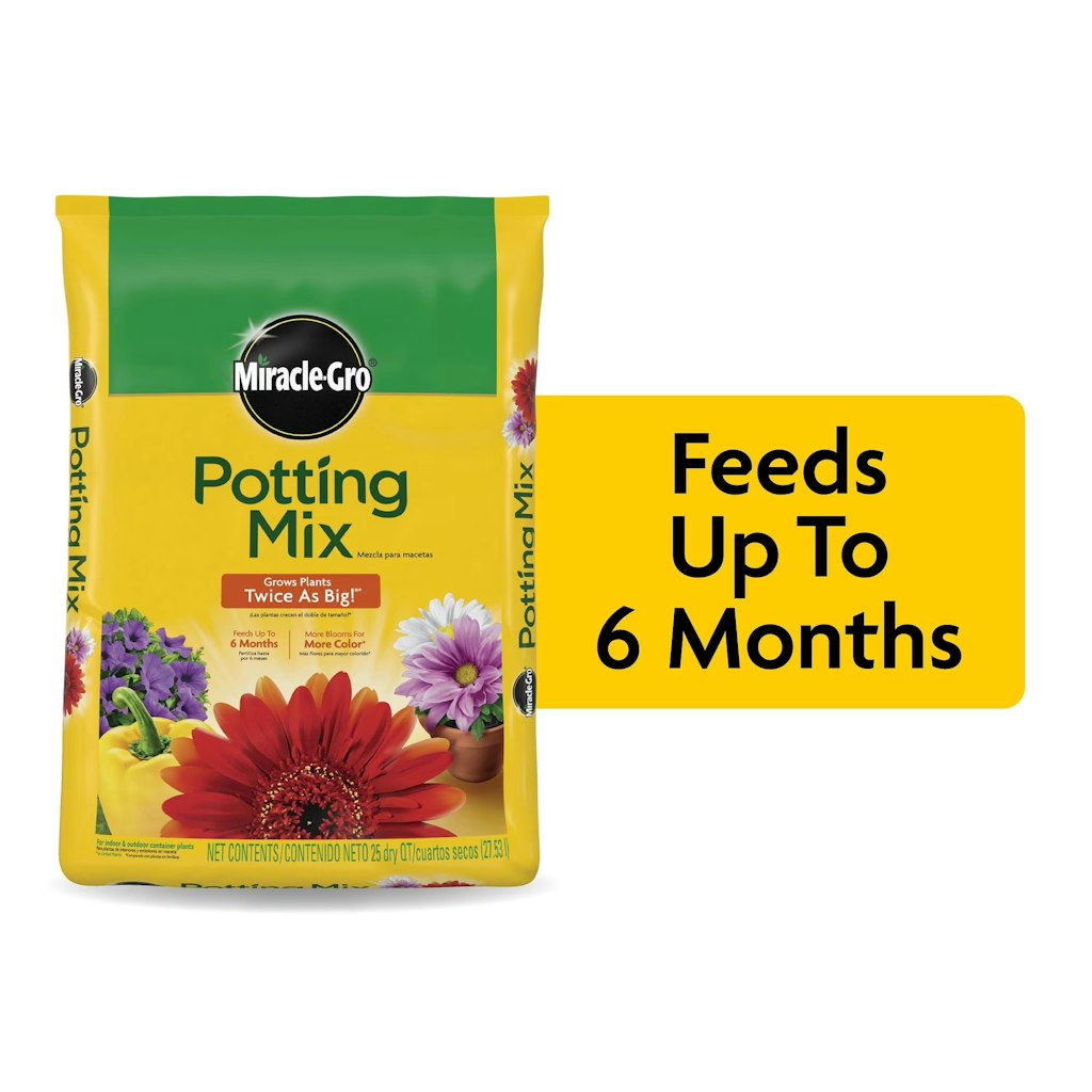 Miracle-Gro Potting Mix 25 qt. Bag: $8